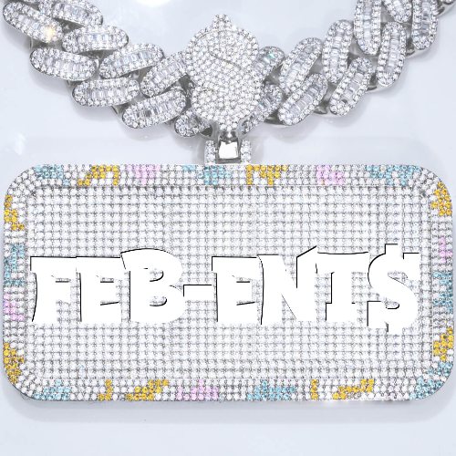 CUSTOM LETTER NECKLACE 3D COLORFUL SQUARE