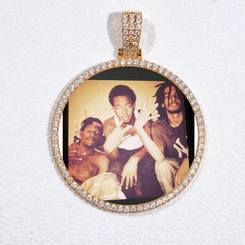 MEDIUM 3D CIRCLE CUSTOM PICTURE PENDANT