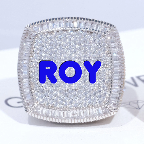 CUSTOM LETTER 3D ICED RING