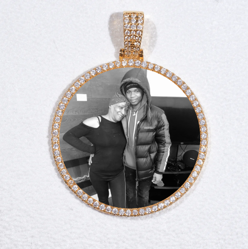 MEDIUM 3D CIRCLE CUSTOM PICTURE PENDANT