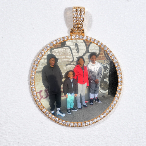 MEDIUM 3D CIRCLE CUSTOM PICTURE PENDANT