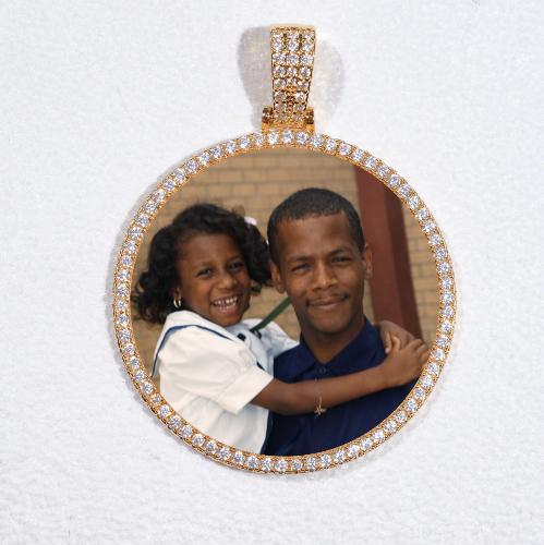 MEDIUM 3D CIRCLE CUSTOM PICTURE PENDANT
