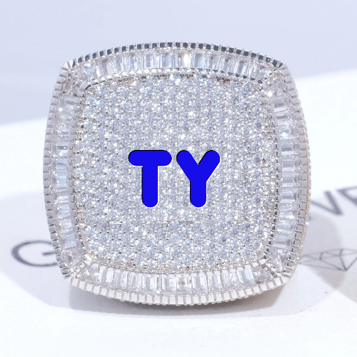 CUSTOM LETTER 3D ICED RING
