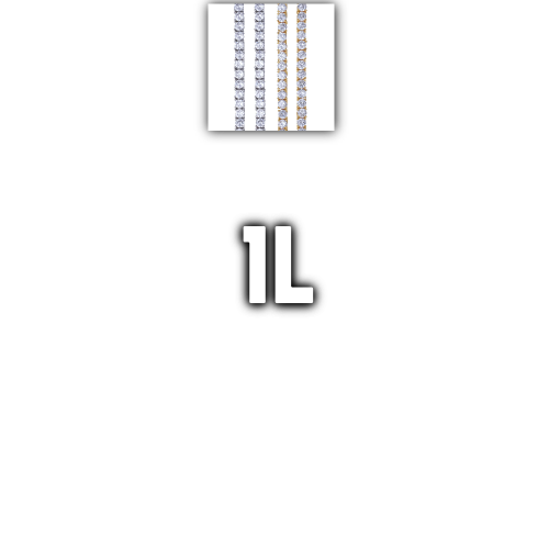 Custom Letters Baguette Two Layer Necklace