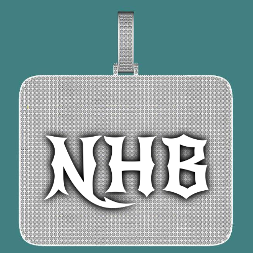 CUSTOM LETTER NECKLACE 3D BIG SQUARE