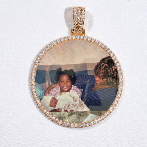 MEDIUM 3D CIRCLE CUSTOM PICTURE PENDANT