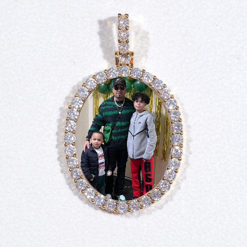 3D Oval Custom Picture Pendant