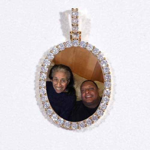 3D Oval Custom Picture Pendant
