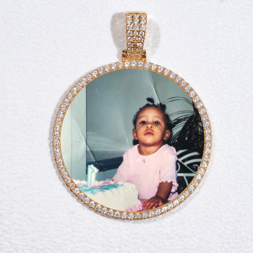MEDIUM 3D CIRCLE CUSTOM PICTURE PENDANT