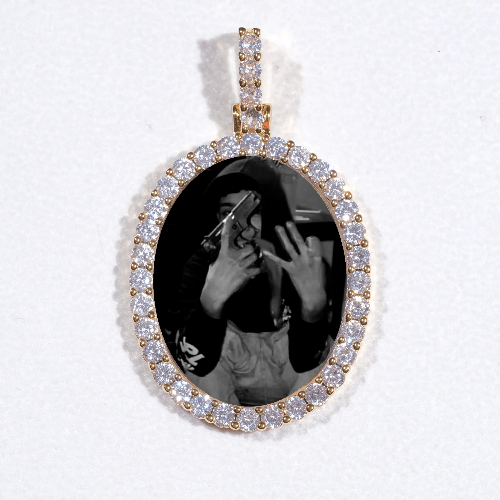 3D Oval Custom Picture Pendant