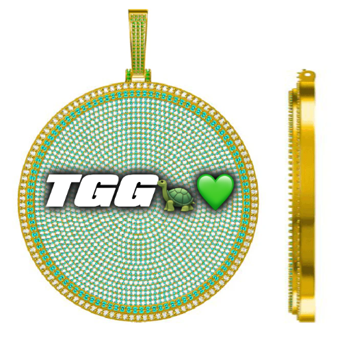CUSTOM LETTER NECKLACE 3D BIG DISC
