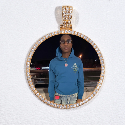 MEDIUM 3D CIRCLE CUSTOM PICTURE PENDANT