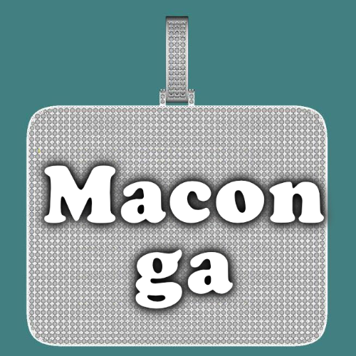 CUSTOM LETTER NECKLACE 3D BIG SQUARE