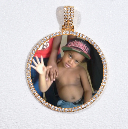 MEDIUM 3D CIRCLE CUSTOM PICTURE PENDANT
