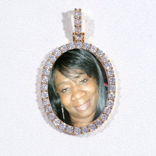 3D Oval Custom Picture Pendant