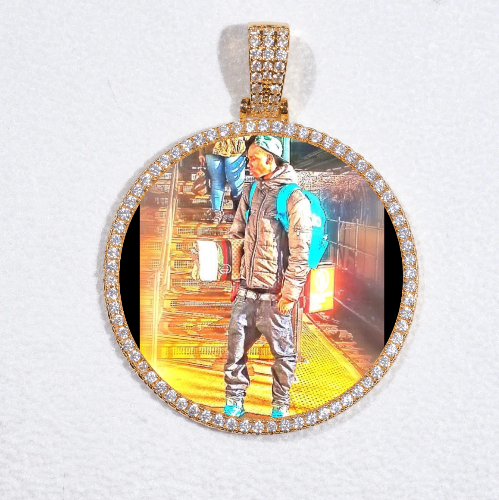 MEDIUM 3D CIRCLE CUSTOM PICTURE PENDANT