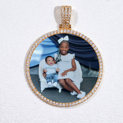 MEDIUM 3D CIRCLE CUSTOM PICTURE PENDANT