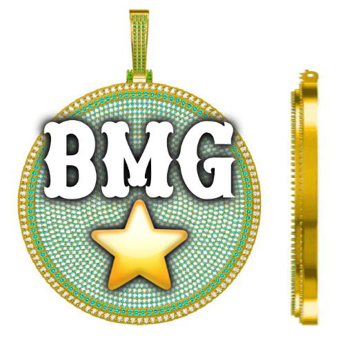 CUSTOM LETTER NECKLACE 3D BIG DISC