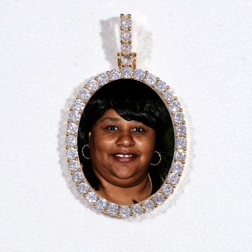 3D Oval Custom Picture Pendant
