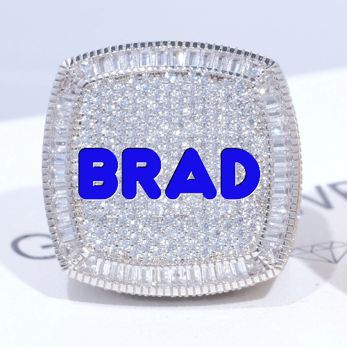 CUSTOM LETTER 3D ICED RING