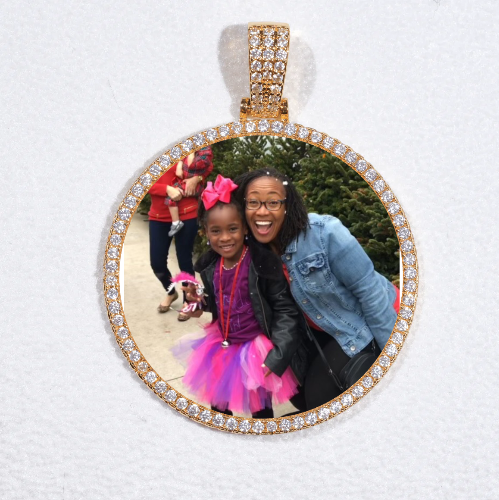 MEDIUM 3D CIRCLE CUSTOM PICTURE PENDANT