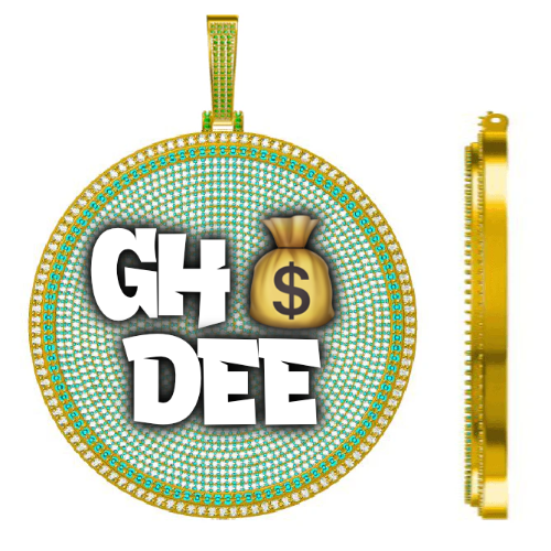 CUSTOM LETTER NECKLACE 3D BIG DISC