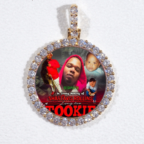 3D CIRCLE CUSTOM PICTURE PENDANT SMALL SIZE