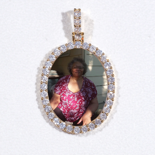 3D Oval Custom Picture Pendant