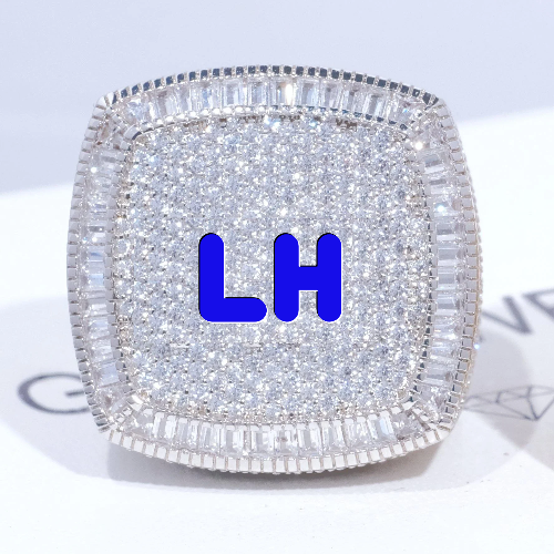 CUSTOM LETTER 3D ICED RING