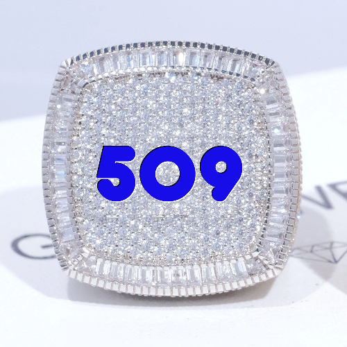 CUSTOM LETTER 3D ICED RING