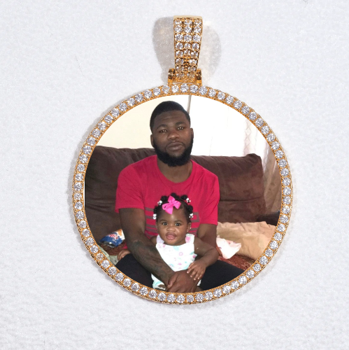 MEDIUM 3D CIRCLE CUSTOM PICTURE PENDANT