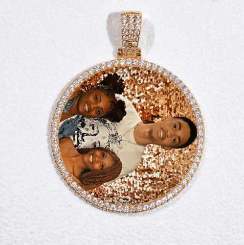 MEDIUM 3D CIRCLE CUSTOM PICTURE PENDANT