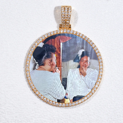 MEDIUM 3D CIRCLE CUSTOM PICTURE PENDANT