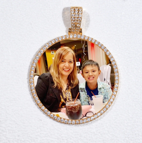 MEDIUM 3D CIRCLE CUSTOM PICTURE PENDANT