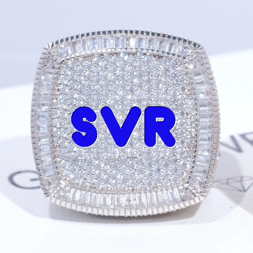 CUSTOM LETTER 3D ICED RING