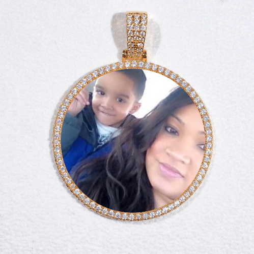 MEDIUM 3D CIRCLE CUSTOM PICTURE PENDANT