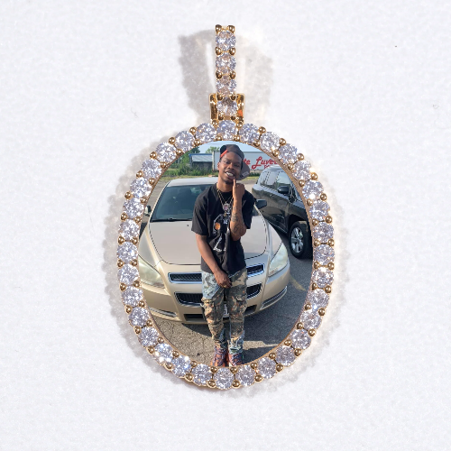 3D Oval Custom Picture Pendant