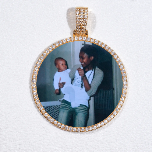 MEDIUM 3D CIRCLE CUSTOM PICTURE PENDANT