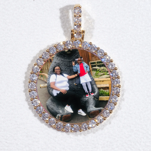 3D CIRCLE CUSTOM PICTURE PENDANT SMALL SIZE