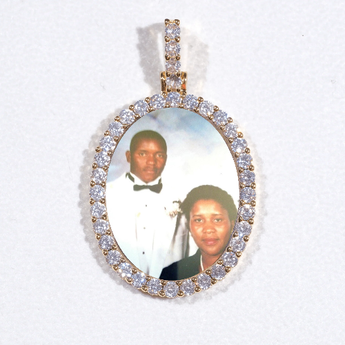3D Oval Custom Picture Pendant