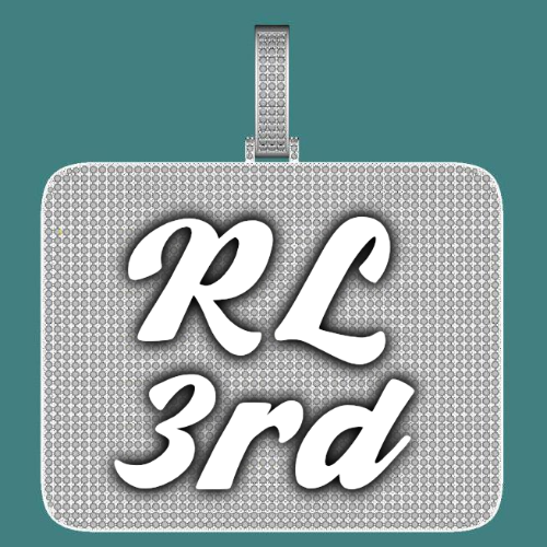 CUSTOM LETTER NECKLACE 3D BIG SQUARE