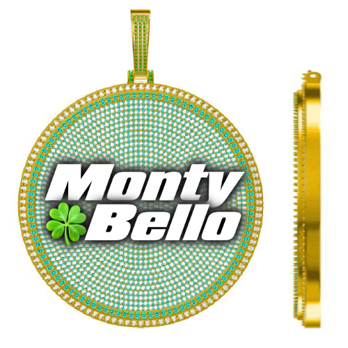 CUSTOM LETTER NECKLACE 3D BIG DISC