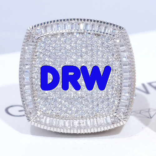 CUSTOM LETTER 3D ICED RING
