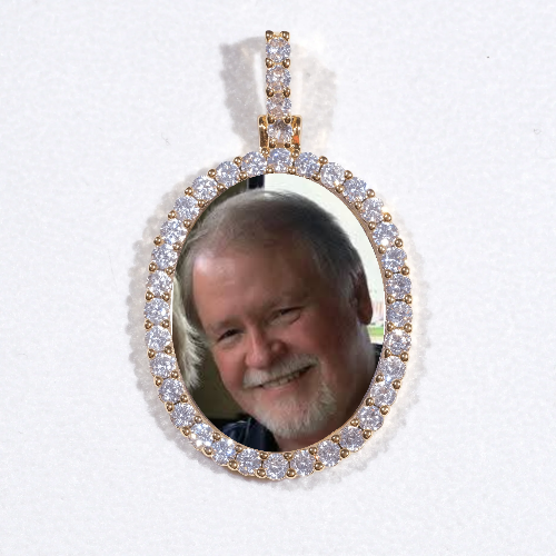 3D Oval Custom Picture Pendant