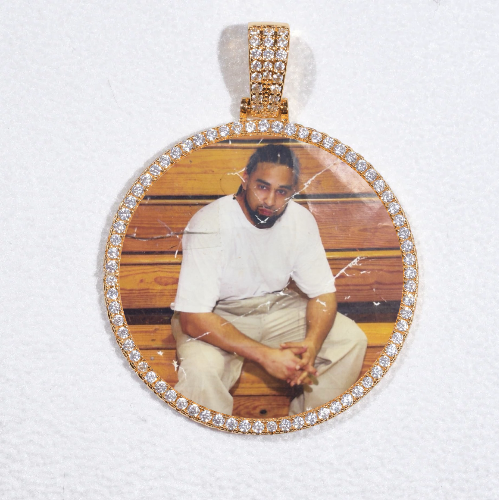 MEDIUM 3D CIRCLE CUSTOM PICTURE PENDANT