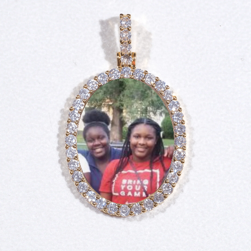 3D Oval Custom Picture Pendant