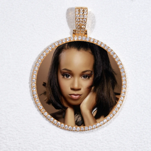 MEDIUM 3D CIRCLE CUSTOM PICTURE PENDANT