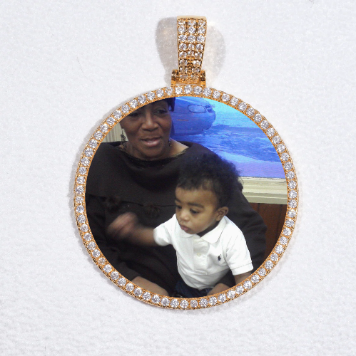 MEDIUM 3D CIRCLE CUSTOM PICTURE PENDANT