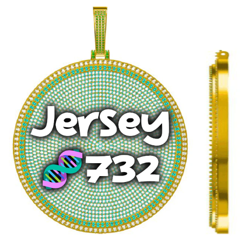 CUSTOM LETTER NECKLACE 3D BIG DISC
