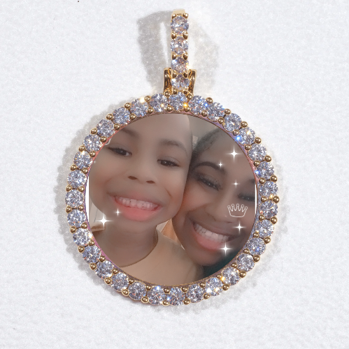 3D CIRCLE CUSTOM PICTURE PENDANT SMALL SIZE